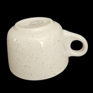 Syracuse China Speckled Stoneware Mug Brown Rim Restaurant Ware USA